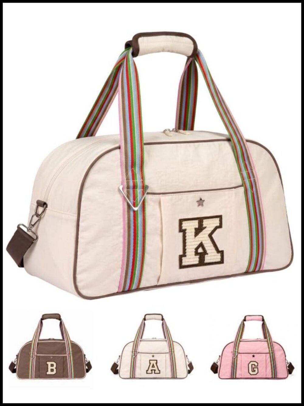 Personalized Initial Duffle Bag Travel Gym Carry-On Weekend Sports Duffle with